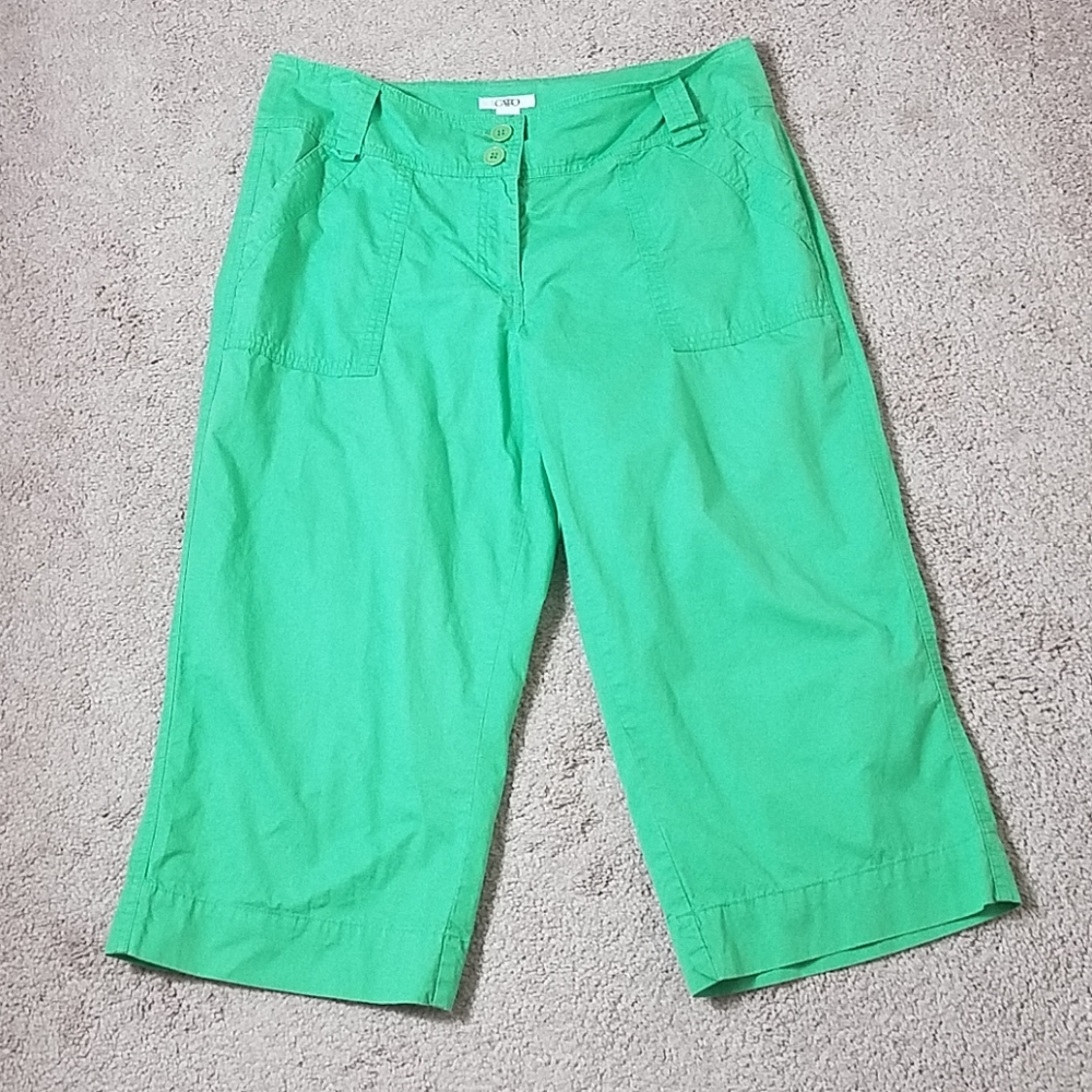 Cato green cargo like crop pants size 12